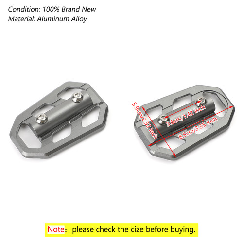 Foot Pedals Footpegs For BMW G310GS 17-19 S1000XR 15-19 BMW R1200GS (Adv.)13-19 Titanium