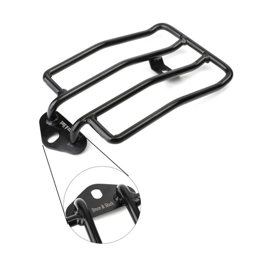 Solo Seat Luggage Rack W/ Bolts For Harley Sportster - XL 883R 05-06 Sportster (EFI) - XL 883 07-08 Black