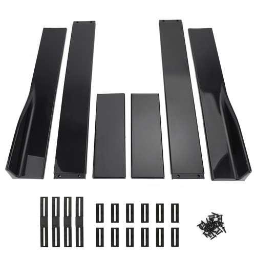 Pair of Side Skirts Extensions Splitters For VW Golf MK5 MK6 MK7 CC Ford Mustang Focus RS ST Glossy Black