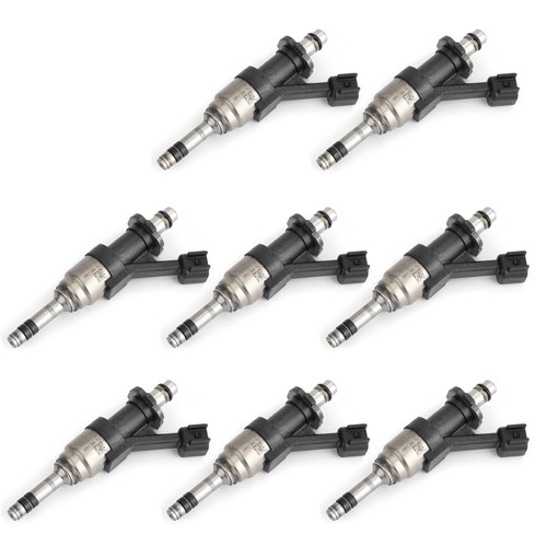 8PCS Fuel Injectors 12668390 For GMC Sierra 1500 5.3L 4.3L 14-17 Yukon 5.3L 15-17 Silver