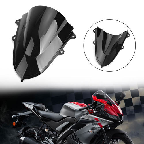 2017-2020 Yamaha YZF R15 V3 ABS Plastic Motorcycle Windshield WindScreen Black