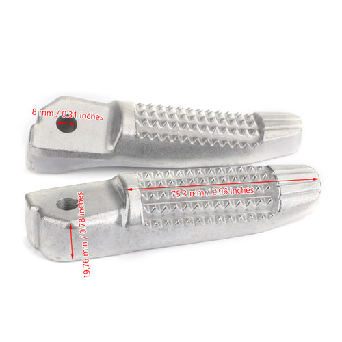 Rear Footrests Foot Peg for BMW F800R 05-19 K1300S K1300R 07-15 K1200S 03-08 K1200R R1200S 04-08 HP2 Enduro 04-06 Silver