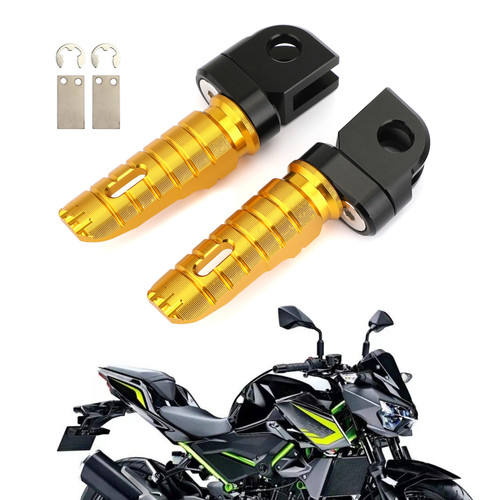 Front Footpegs Fit For KAWASAKI Z650 Z900 17-20 ER-6N 6F 09-16 ZX-10R 08-10 NINJA 650 250/R 1000/Z1000SX 12-20 Gold