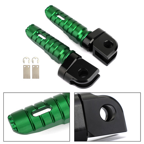 Front Footpegs Fit For KAWASAKI Z650 Z900 17-20 ER-6N 6F 09-16 ZX-10R 08-10 NINJA 650 250/R 1000/Z1000SX 12-20 Green