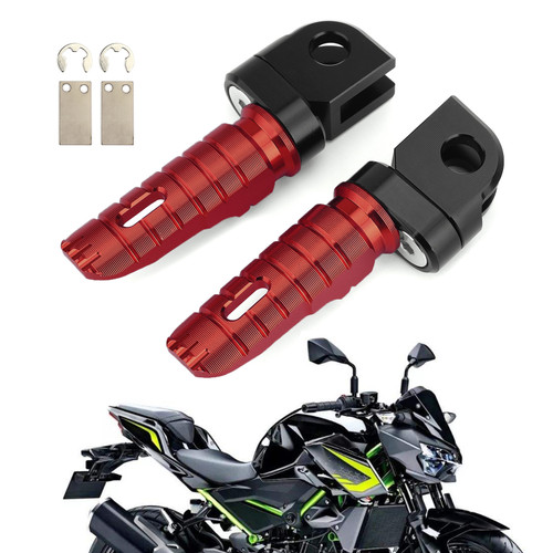 Front Footpegs Fit For KAWASAKI Z650 Z900 17-20 ER-6N 6F 09-16 ZX-10R 08-10 NINJA 650 250/R 1000/Z1000SX 12-20 Red