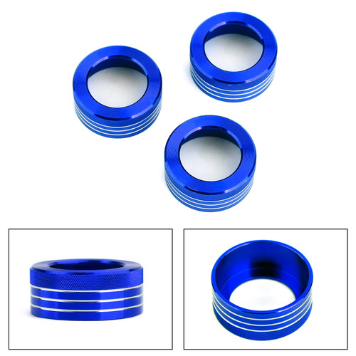 Air Conditioner Switch Knob Ring AC Knobs Cover Fit For Toyota 86 13-18 Blue