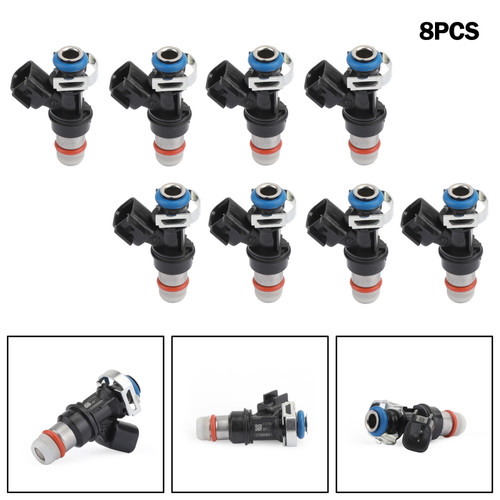 8PCS Fuel Fuel Injectors 12580681 Fit For GMC Envoy 04-05 Sierra 1500 Yukon XL 2500 07-09 Chevrolet SSR 05-06 Suburban 2500 07-09 Black