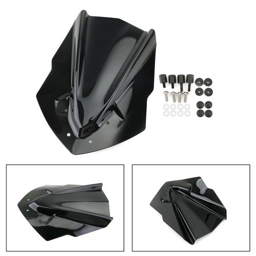 ABS Plastic Windshield Windscreen Fit For Yamaha MT125 15-19 Black