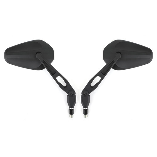 Pair M10x1.25 Nylon Stem Rearview Side Mirrors Fit for Motorcycle Moped Scooter Quad ATV UNIVERSAL Black