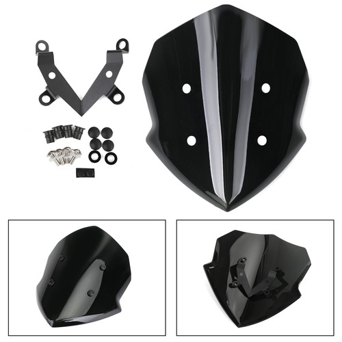 Windshield Windscreen For Kawasaki Z125 19-20 Black