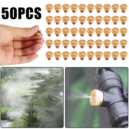 5PCS 0.016" 10/24 Brass Misting Nozzles Water Mister Sprinkle For Cooling System