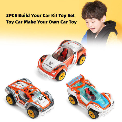 3PCS Build Your Car Kit Toy Set Toy Car Make Your Own Car Toy