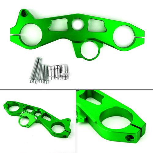 Lowering Triple Tree Front End Upper Top Clamp Fits For Kawasaki Ninja ZX6R 2009-2012 Green