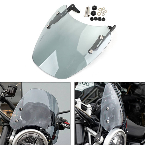 19-22 Triumph SCRAMBLER Motorcycle Windshield WindScreen Gray