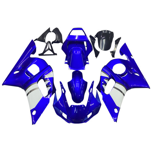 Amotopart ABS Injection Plastic ABS Fairing Fit for Yamaha YZF R6 1998-2002 Blue White