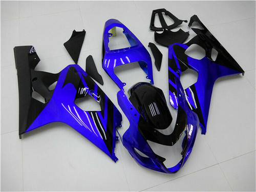 Fairing Injection Plastic Kit Blue Black Fit For Suzuki GSXR600/750 2004-2005