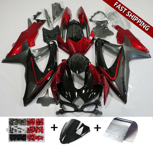 Fairing Injection Plastic Kit Matt Red Fit For Suzuki GSXR600/750 2008-2010