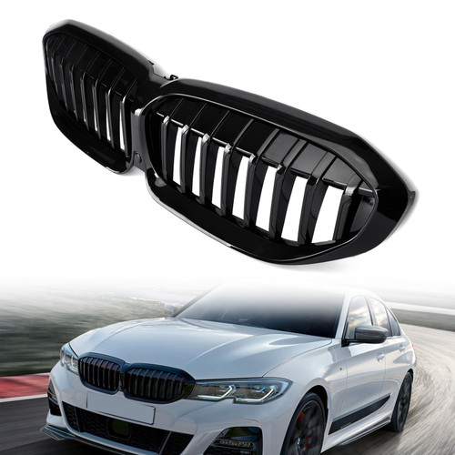 Kidney Grille 51138072085 Fit For BMW 3 Series G20 G28 2019-2020 Gloss Black