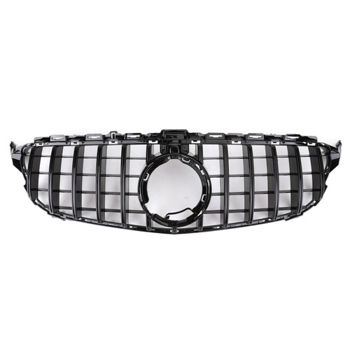 GTR Style Grill Grille W Camera Fit For Mercedes-Benz W205 C300 C250 AMG 2019