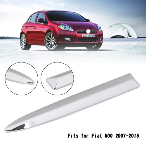 Left Front Bumper Upper Grill Moulding Trim Fit For Fiat 500 2007-2015 Chrome