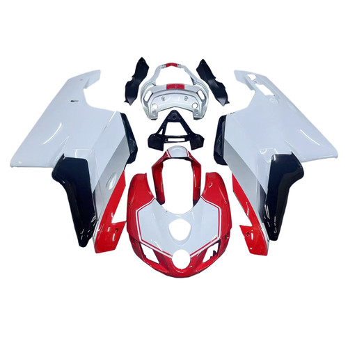 Amotopart 2005-2006 Ducati 999 749 ABS Injection Bodywork Fairing Kit White Silver Red