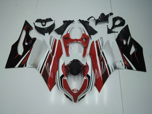Amotopart Fairing Kit For 2012-2015 Ducati 1199 899 Black Red White Bodywork