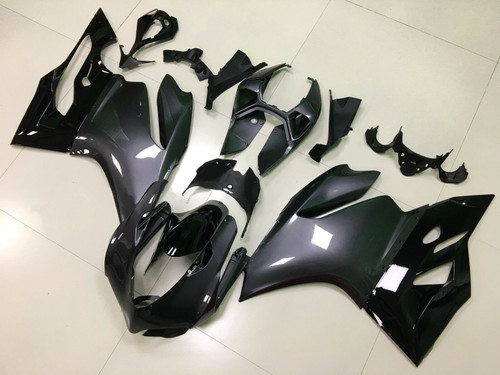 Amotopart Fairing Kit Bodywork for 2012-2015 Ducati 1199 899 ABS Injection Mold Grey