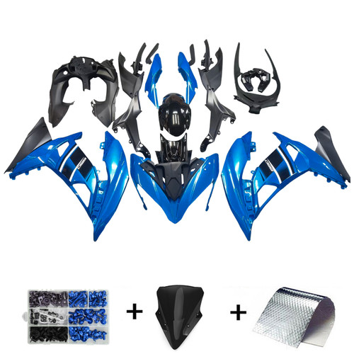 Amotopart Kawasaki Ninja 650 EX650 2017-2019 Injection Fairing Kit Plastic Blue Generic