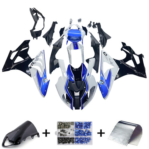 Amotopart Fairings BMW S1000RR 2009-2014 Fairing Kit Bodywork Plastic Black White 