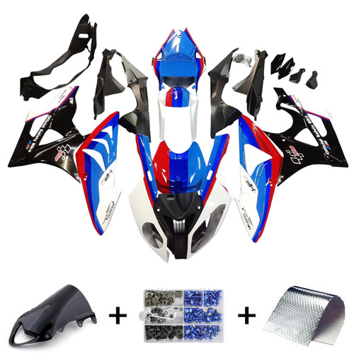 Amotopart Fairings BMW S1000RR 2009-2014 Fairing Kit Bodywork Plastic Blue Red