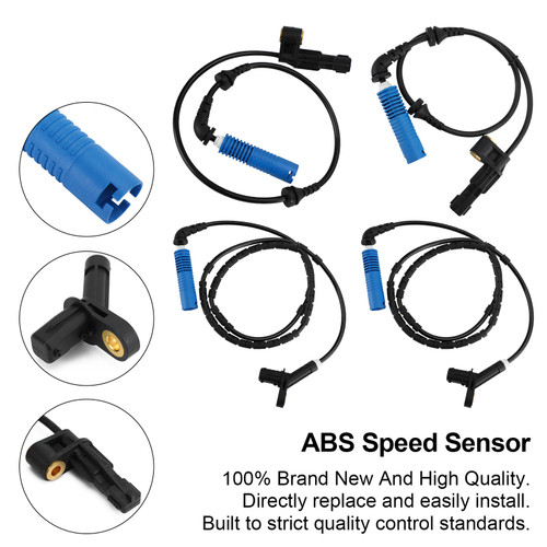 4 ABS Wheel Speed Sensor Fit for BMW 325CI 330CI/AT 02-06 330I 01-05 M3 03-06