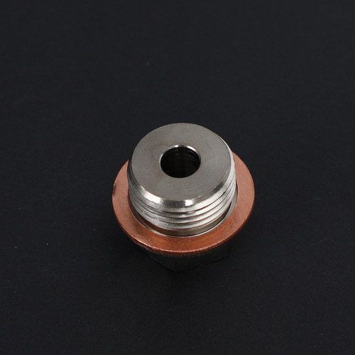 1/8" NPT to M14x1.5 Male Pressure Temperature Gauge Sender Adapter Silver