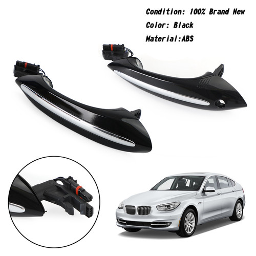 Exterior Front Left+Right Door Handle Fit for BMW 5' F07 GT 08-13 F06 Gran Coupé LCI 14-16 7' F03 08-12