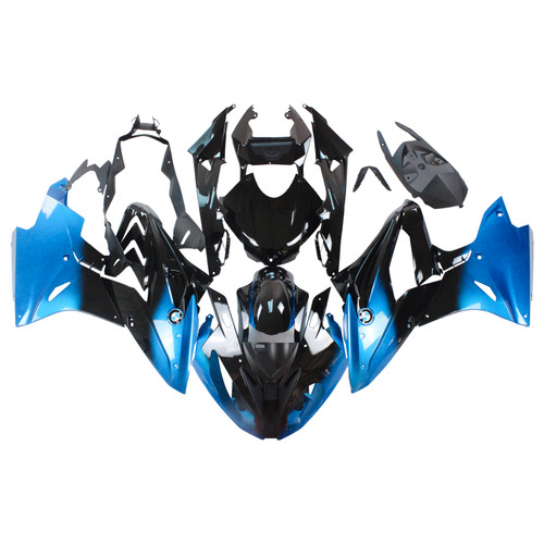 Amotopart Fairing Kit Bodywork for BMW S1000RR 2017-2018 Blue Black