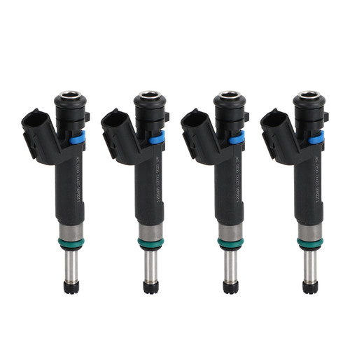 4Pcs Fuel Injectors 16600-1KT0A 84212379 Fit Nissan Versa 1.6L L4 2012-2015 Black