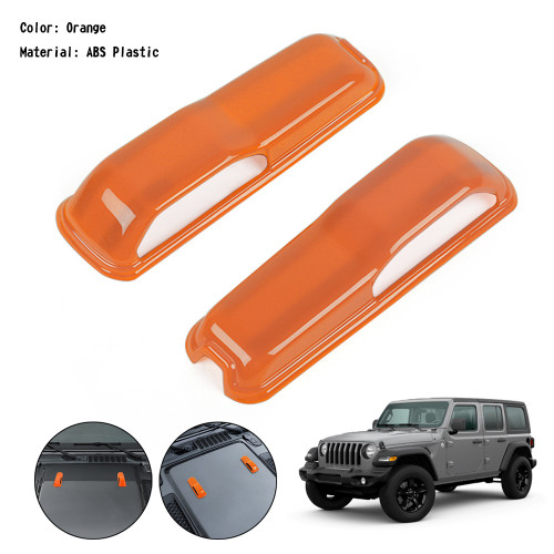 Engine Hood Hinge Cover Trim Fit for JEEP Wrangler JL JLU JT 2018+ Orange