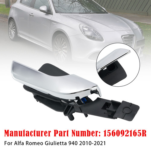 Inside Front Right Door Handle Opener Fit for Alfa Romeo Giulietta 940 10-21 Silver