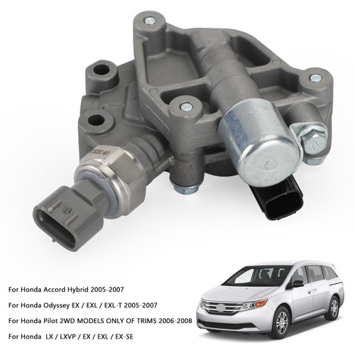 VTEC Solenoid Spool Valve W/Gasket 15810-RKB-J01 Fit for Honda Accord Hybrid 05-07 Odyssey 05-07 Pilot 2WD MODELS ONLY OF TRIMS 06-08 Silver