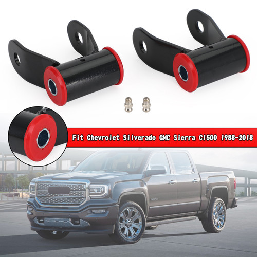 Rear Drop Shackles Lift Kit 710515 Fit for Chevy GMC Silverado 1500 Truck 2WD 4WD 88-18 BLK