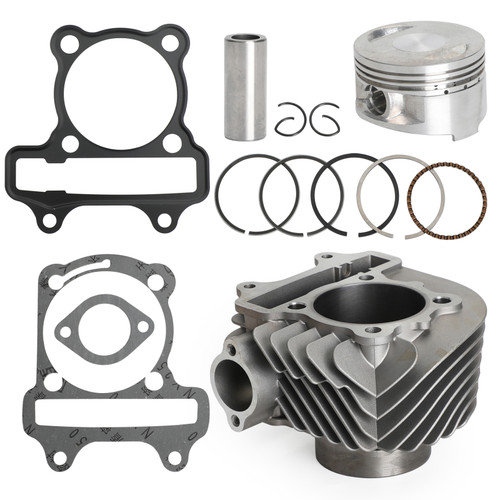 GY6 172cc 61mm Cylinder Jug Piston Top End Kit Fit for 4-stroke Scooters/Moped/ATVs/Go Karts GY6 125cc 152QMI/QMJ