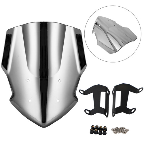 Windscreen Windshield Shield Protector Fit for Yamaha MT-07 2018-2020 Chrome