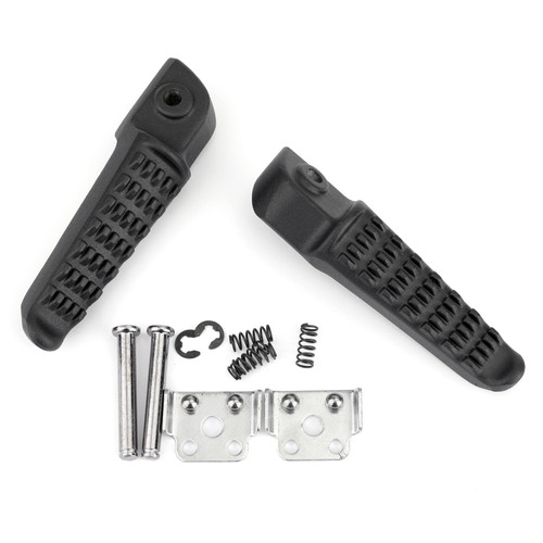 Black Rear Footrests Foot Pegs Aluminum Passenger For Kawasaki ZX6R 03-12 ZX-10R