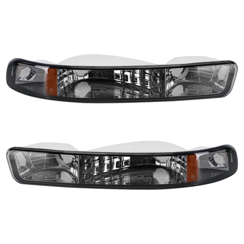 Smoke Black Housing Side Headlights/Lamp Assembly For GMC Sierra Yukon XL 99-06