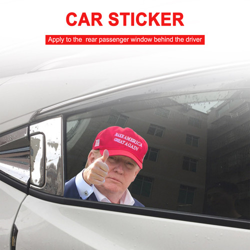 Car Window Sticker Life Person Size Passenger Ride With Trump President 2020 R