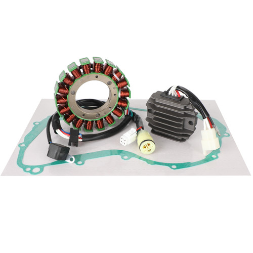 Magneto Coil Stator + Voltage Regulator + Gasket Assy Fit for Yamaha YFM400 YFM400FN Big Bear 400 4WD YFM400FH Buckmaster 00-01