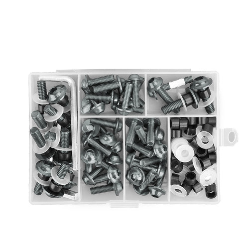 158Pcs Motorcycle Sportbike Windscreen Fairing Bolts Kit Fastener Clips Screws Fit For Yamaha Motorcycle/Sportbikes/Scooter/Streetbikes TIT~BC2 158Pcs Motorcycle Sportbike Windscreen Fairing Bolts Kit Fastener Clips Screws Fit For Yamaha Motorcycle/Sportbikes/Scooter/Streetbikes TIT~BC2