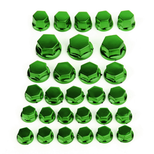 30pcs Motorcycle Hexagon Socket Screw Covers Bolt Nut Caps Fit for Yamaha GRN