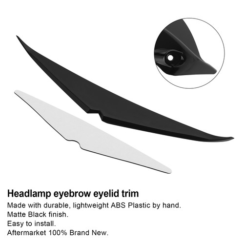 Headlamp Headlight Eyebrow Eyelid Trim Fits For Harley All 2015-later Road Glide models. Black