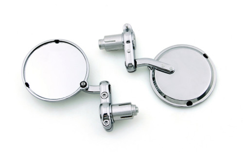 Rear Side View Mirrors fit Kawasaki with 7/8" Handle Bar Silver
