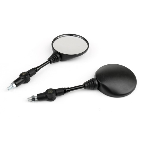 1 Pair Rear View Mirrors(left&right) For Yamaha TT-R250 1999-2006 RD350LC 1980-1982 TW125 1999-2004 Black